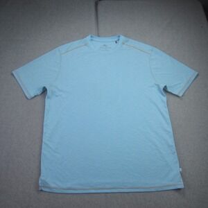 Tommy Bahama Shirt Mens Large Light Blue Crewneck Short Sleeve